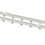 LABE T3 TRENTO B Dvoukolejnice rovná s pro záclony a závěsy